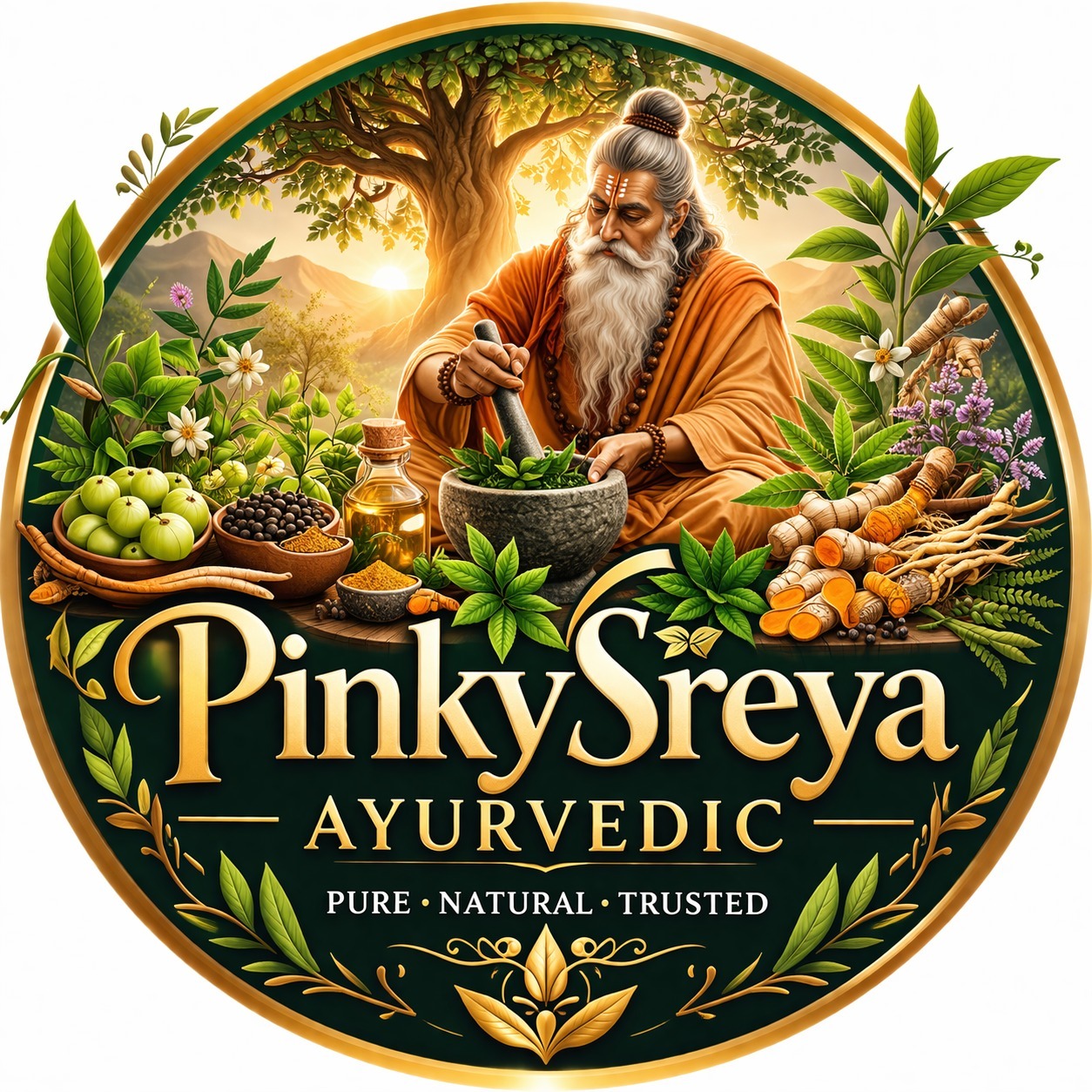 PinkySreya Ayurvedic brand mark