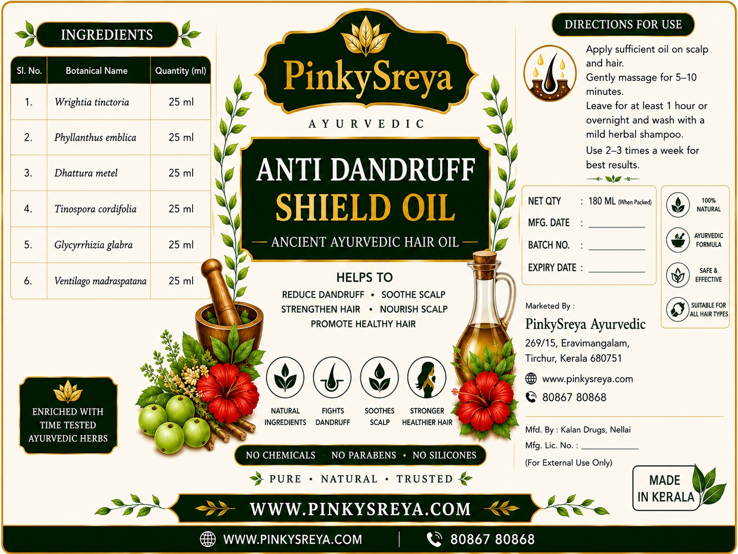 Anti Dandruff Shield Oil