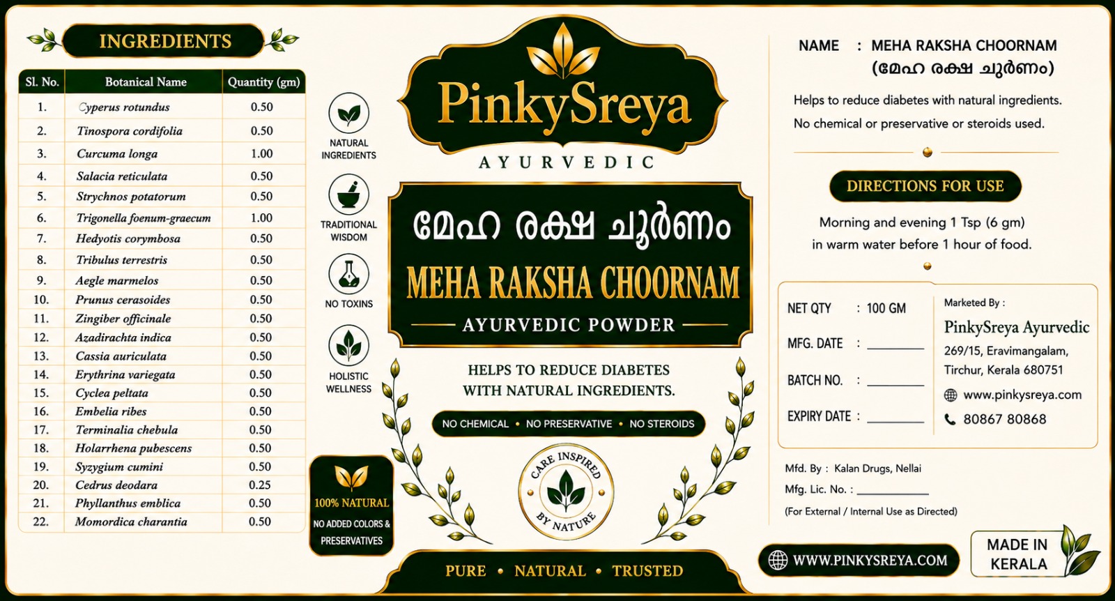Meha Raksha Choornam