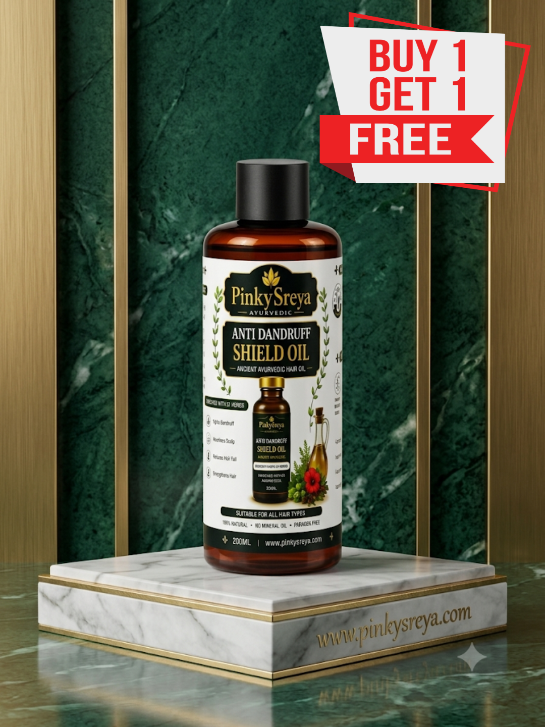 Anti-Dandruff Shield Hair Oil – Scalp Flake & Itch Relief