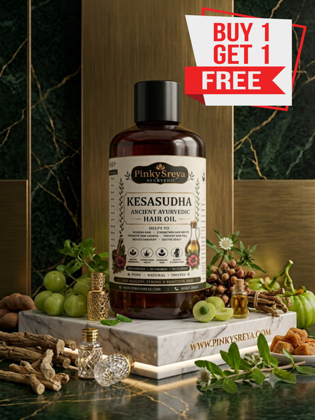 Kesa Sudha – Herbal Hair Growth & Anti-Hair Fall Oil
