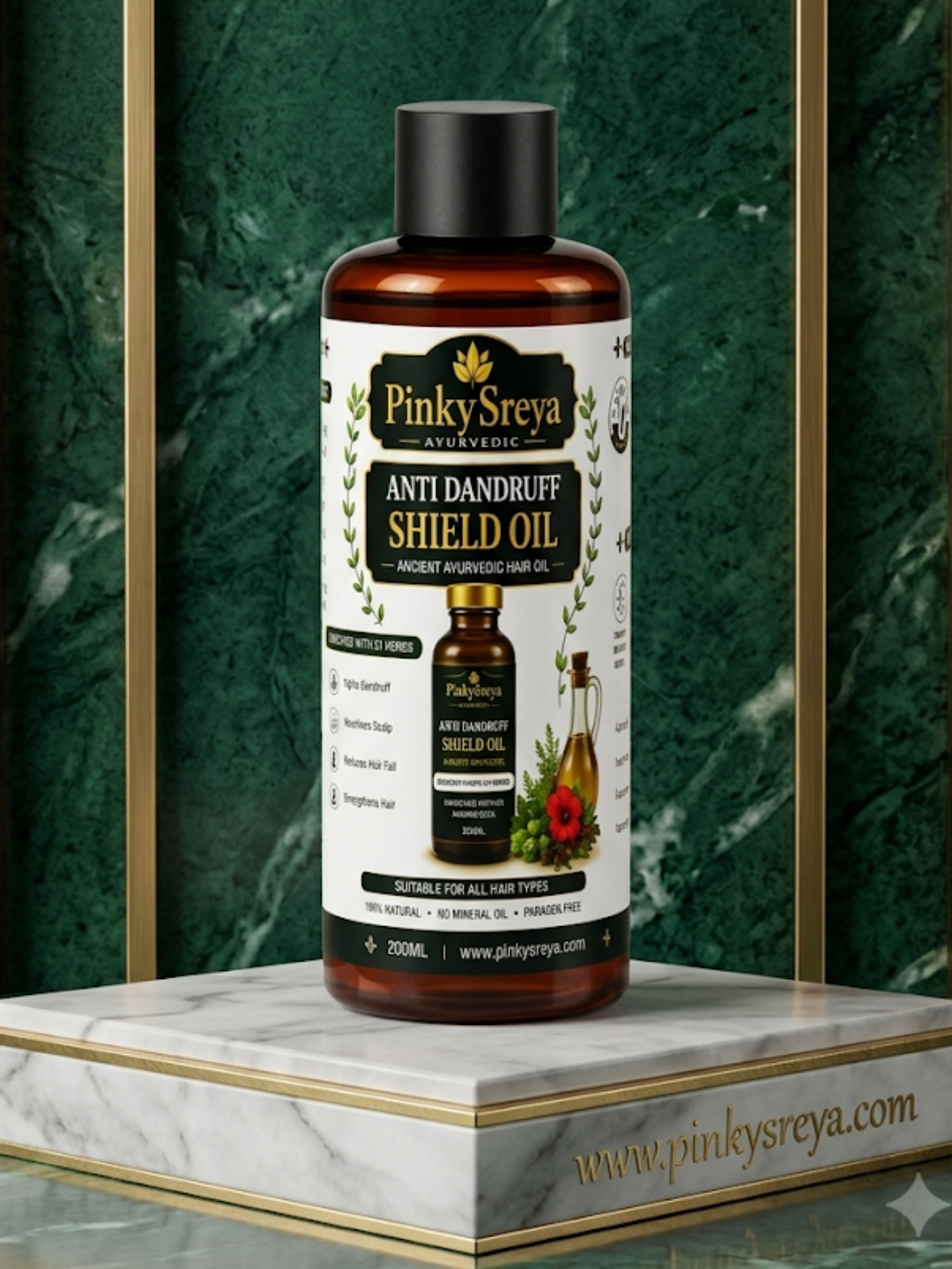 Anti-Dandruff Shield Hair Oil – Scalp Flake & Itch Relief