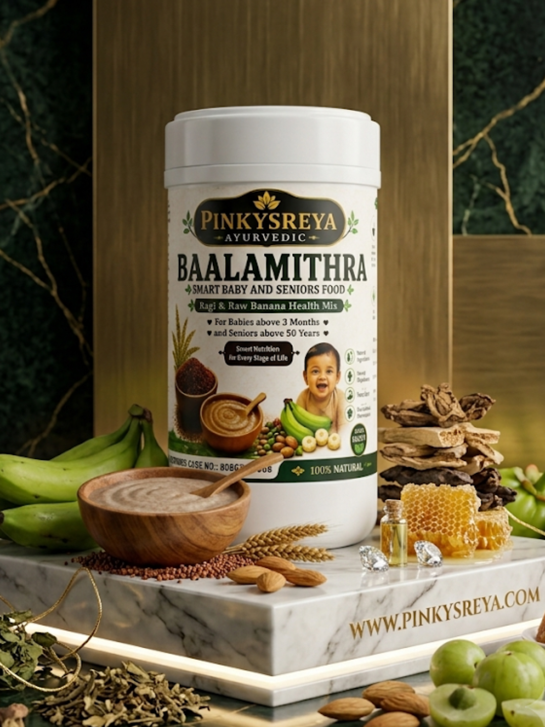 Balamithra – Ragi & Raw Banana Nutrition Mix (Babies & Seniors)