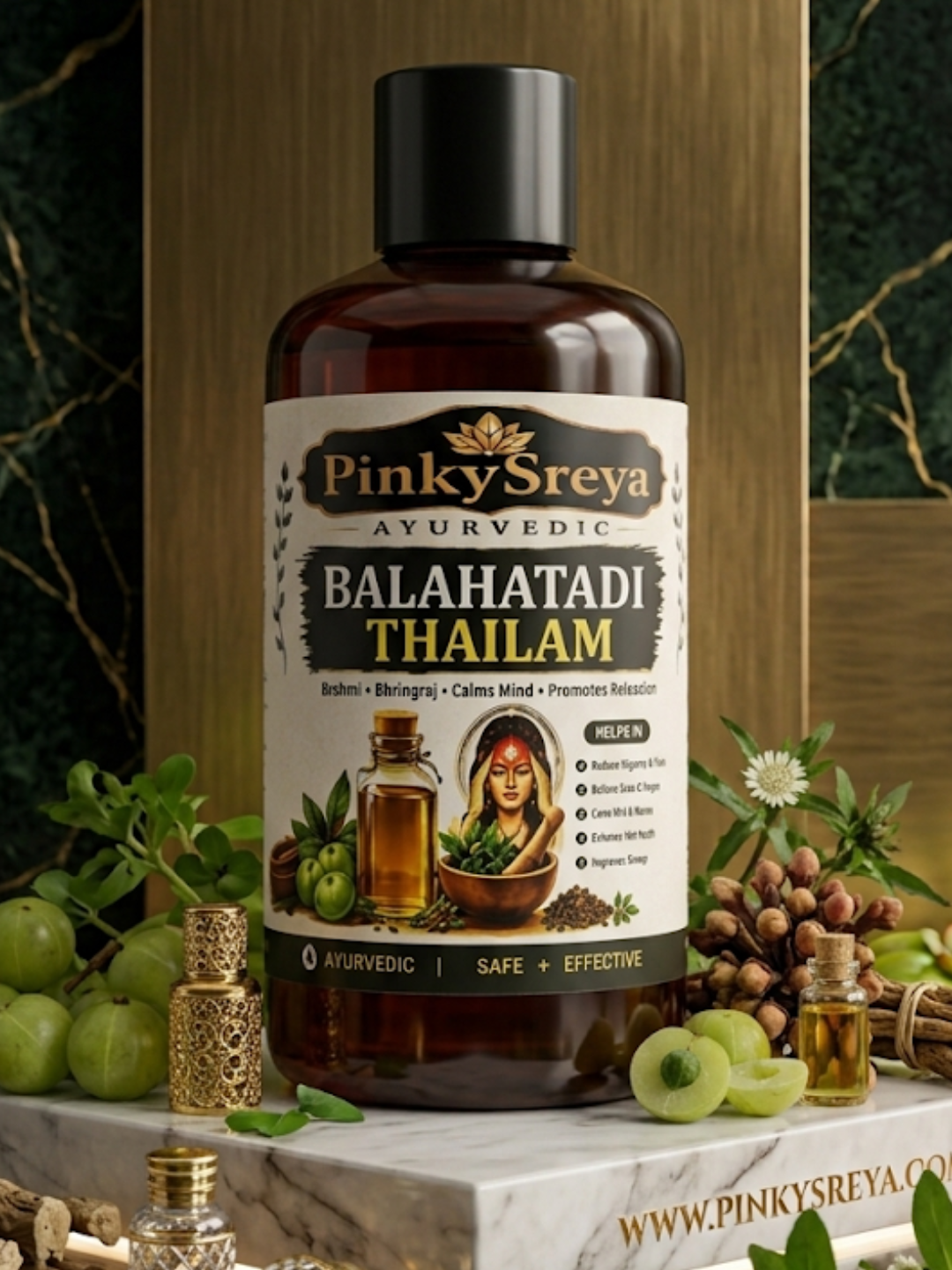Balahatadi Thailam – Migraine, Headache & Stress Relief Oil