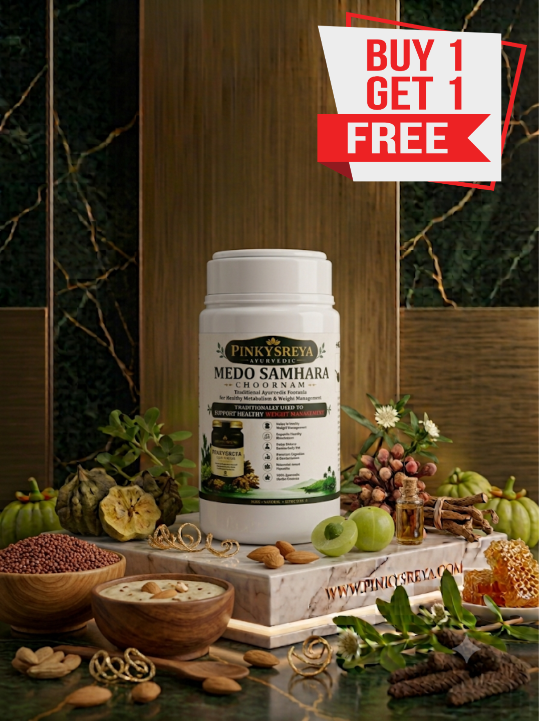 Medo Samhara Churnam – Herbal Fat Burner & Detox Powder